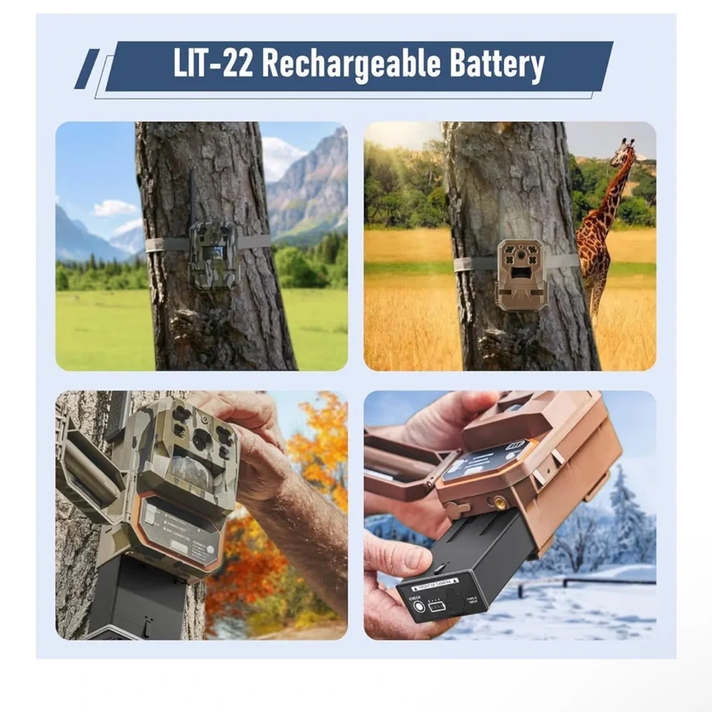 Rechargeable Battery for Moultrie Edge Series Trail Cameras, 5000mAh 54Wh